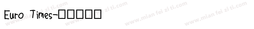 Euro Times字体转换